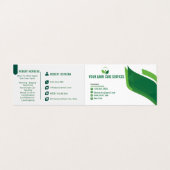 Man maaien gras garen zorg tuinieren landschap visitekaartjes (Buitenkant ongevouwen)