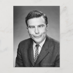 Man maakt gezicht briefkaart