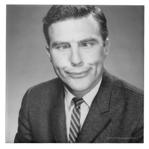 Man maakt gezicht tegeltje