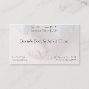 man maakt zich zorgen over zijn voeten visitekaart visitekaartje