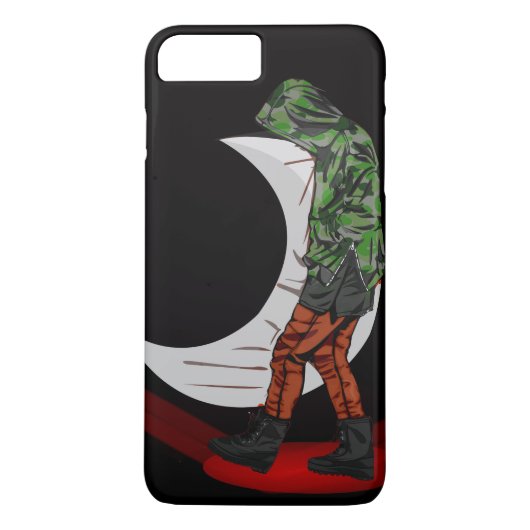 man maan Case-Mate iPhone case (Achterkant)