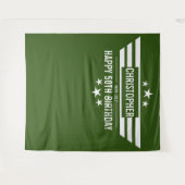 Man mannelijke verjaardag Booth banner Tapijt Wandkleed (Voorkant (horizontaal))