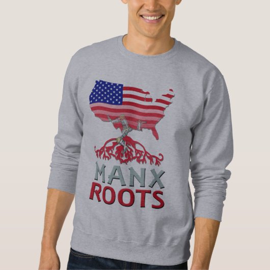 Man Manx American Sweatshirt (Voorkant)