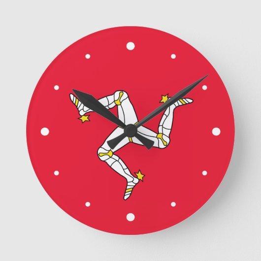 Man - Manx-vlag Ronde Klok (Voorkant)