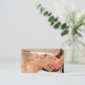 Man Massaging Male Face Visitekaartje (Staand voorkant)