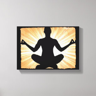 Man Meditatie Zen Canvas Wandkunst Afdruk