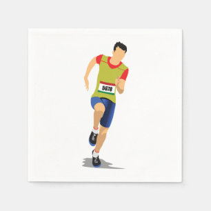Man met Athletics Paper Napkins Servet