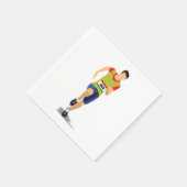 Man met Athletics Paper Napkins Servet (Hoek)
