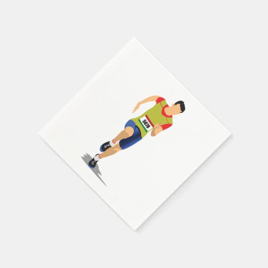 Man met Athletics Paper Napkins Servet (Hoek)