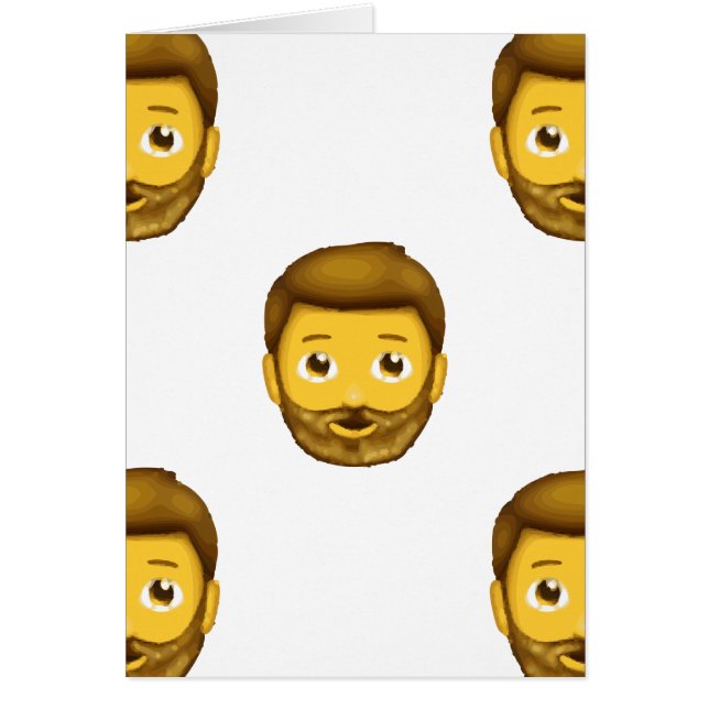 man met baard emoji (Voorkant)