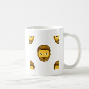 man met baard emoji koffiemok