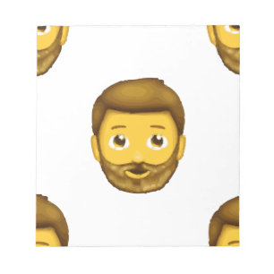 man met baard emoji notitieblok