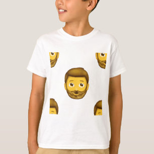 man met baard emoji t-shirt