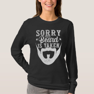 Man met baard, helaas wordt deze baard ingenomen t-shirt