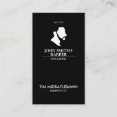 Man Met Baard Kapper Logo Zakelijke Kaart Visitekaartje (Voorkant)