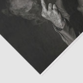 Man met baard vloeken tissuepapier (Detail)