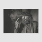 Man met baard vloeken tissuepapier (Voorkant)