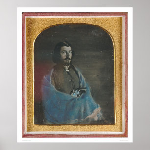 Man met blauwe mantel en revolver (40455) poster