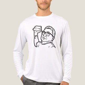 Man met bril die rots vasthoudt Kattentatoeage Lij Tri-Blend Shirt