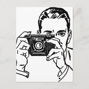  Man met camera Briefkaart