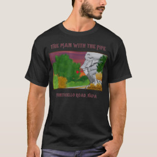 Man met de pijpleiding Napa Valley Wine Country Ar T-shirt
