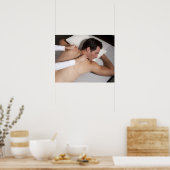Man met een achtermassage van een vrouw poster (Keuken)