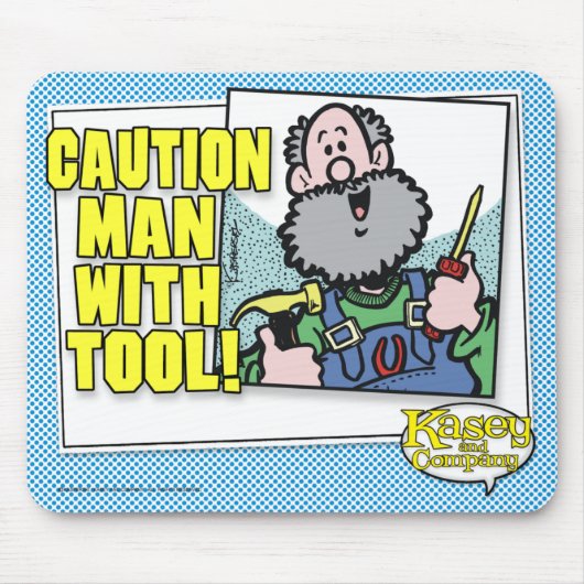 Man met gereedschap muismat (Voorkant)