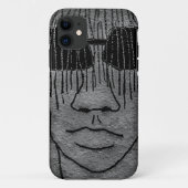 Man met glazen portrettekening Case-Mate iPhone case (Achterkant)