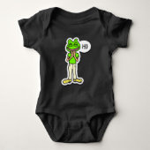 Man met glimlachende kikker AI Art Romper (Voorkant)