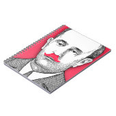 man met grappige roze snor notitieboek (Linkerzijde)