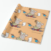 Man met koffie cadeaupapier (Uitgerold)