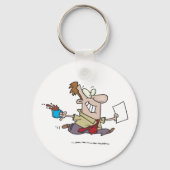 Man met koffie sleutelhanger (Achterkant)