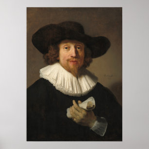 Man met muziekblad, Rembrandt Fine Art-Poster Poster
