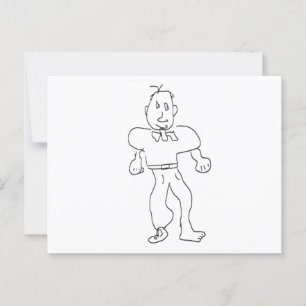 Man met One Shoe jGibney Het museum Zazzle Briefkaart