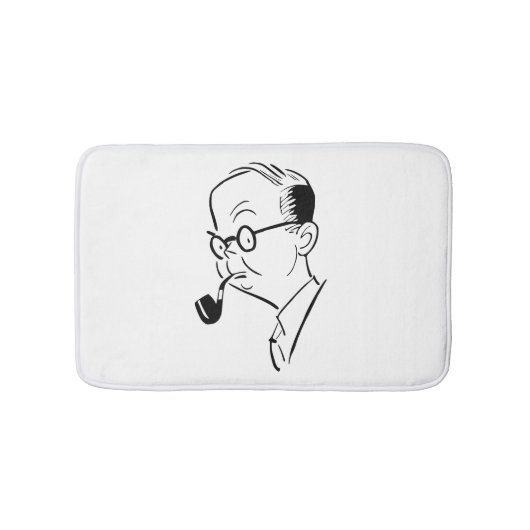 Man met pijp badmat (Voorkant)