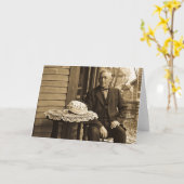 Man met taart kaart (Gele Bloem)