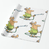 Man met tuinslang cadeaupapier (Uitgerold)