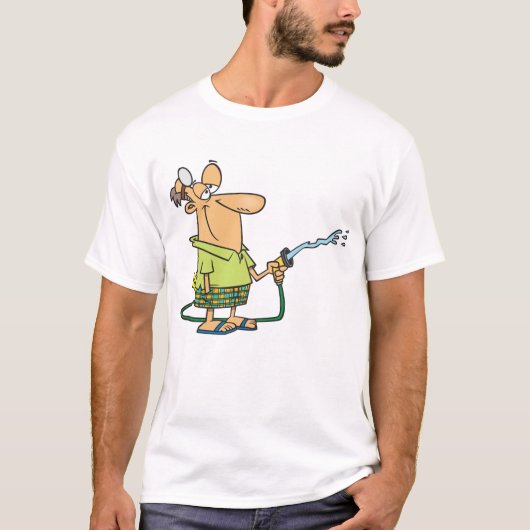 Man met tuinslang t-shirt (Voorkant)