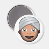 Man met turban emoji magneet (Voorkant / Achterkant)