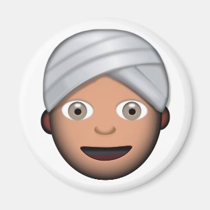 Man met turban emoji magneet