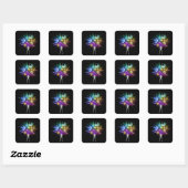Man met universe galaxy nebula Head Vierkante Sticker (Vel)