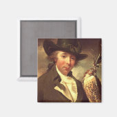 Man met valk magneet (Voorkant / Achterkant)