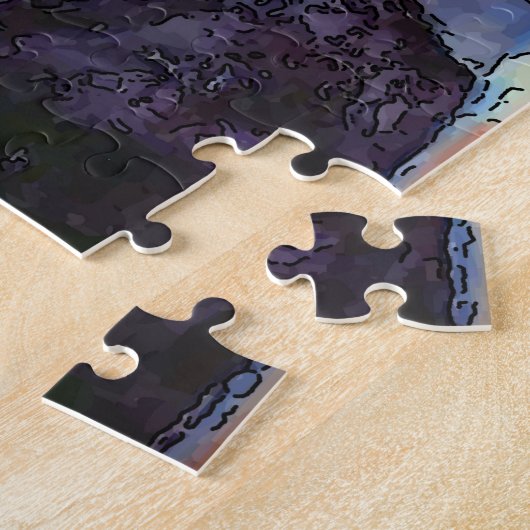 Man met wijn Jigzaag Puzzle Legpuzzel (Zijkant)