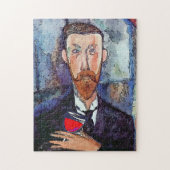Man met wijn Jigzaag Puzzle Legpuzzel (Verticaal)