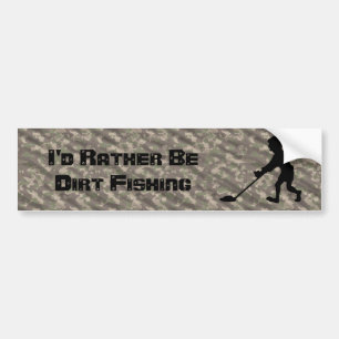 Man metaaldetecterend silhouet Bumpersticker