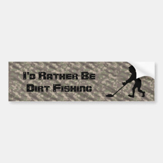  Man metaaldetecterend silhouet Bumpersticker