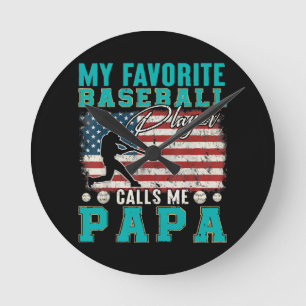 Man Mijn favoriete honkbalspeler noemt me papa Ronde Klok