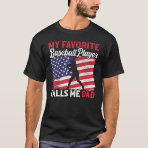 Man Mijn favoriete honkbalspeler noemt me papa VS T-shirt