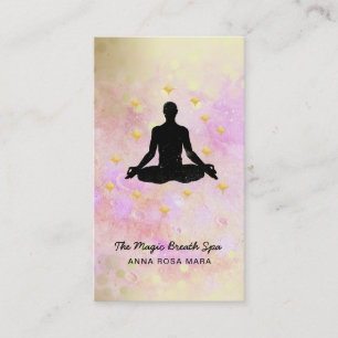 ** Man. Mindfulness Yoga Glitter Gold Meditatie Visitekaartje