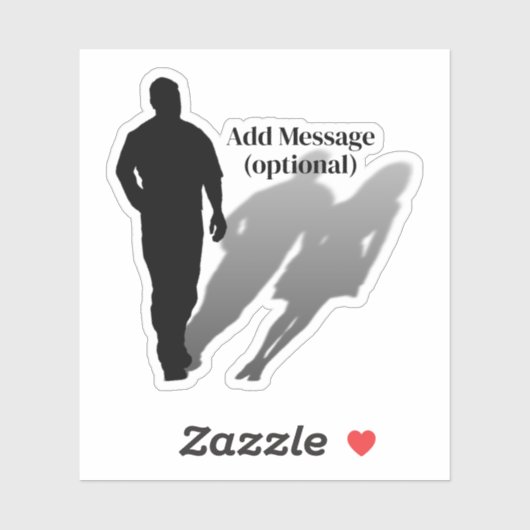 Man Missing Woman Silhouette Sticker (Vel)